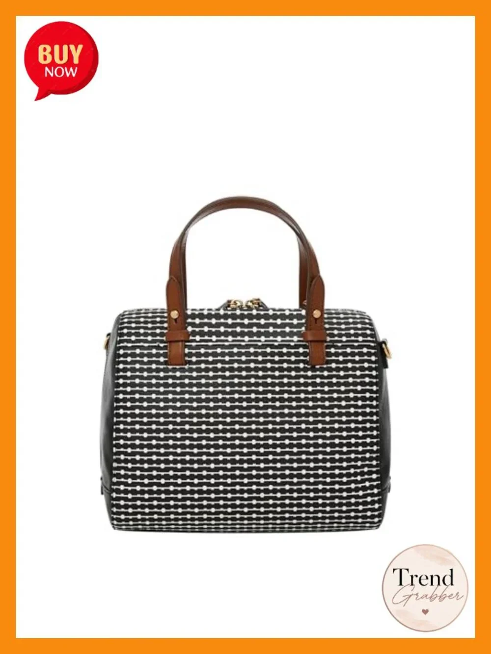 Faux Leather Satchel Purse Handbag with Zipper Closure Detachable Strap